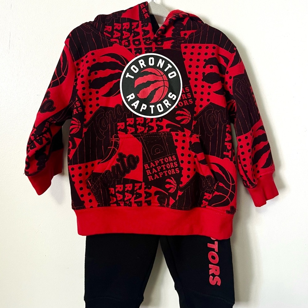 NBA Toronto Raptors Kids Hoodie and Pants - Red and Black